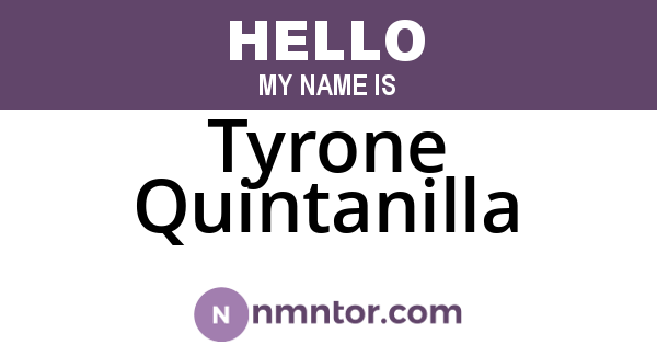 Tyrone Quintanilla