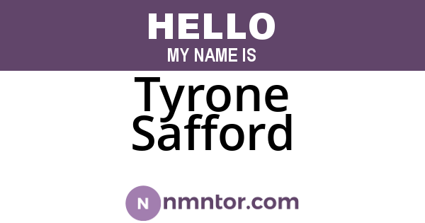 Tyrone Safford