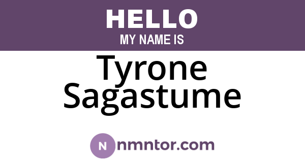 Tyrone Sagastume