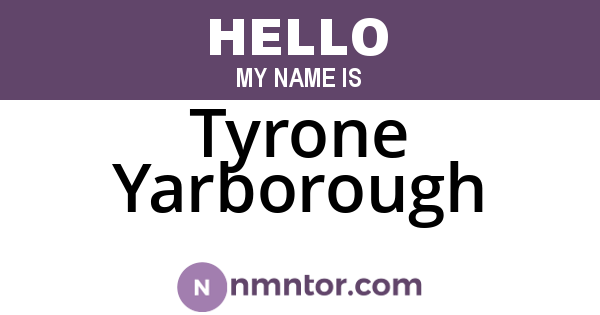Tyrone Yarborough