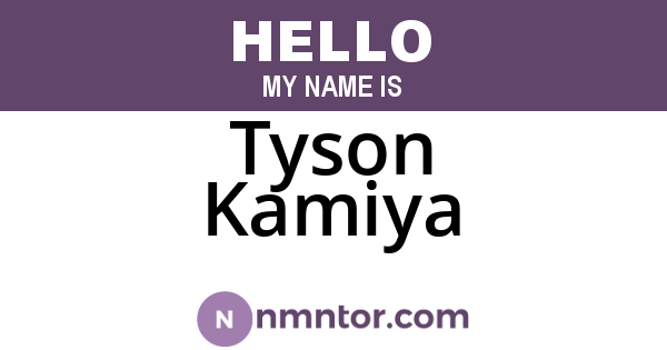 Tyson Kamiya