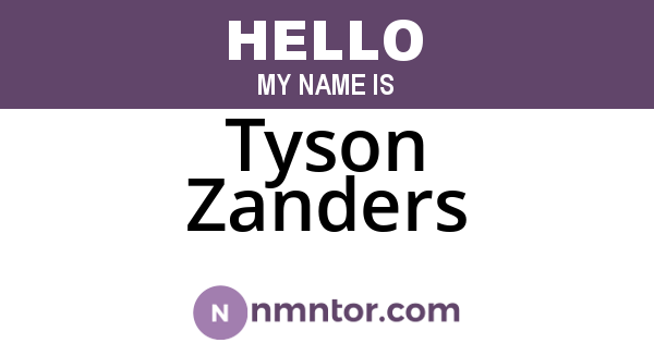 Tyson Zanders