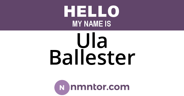 Ula Ballester