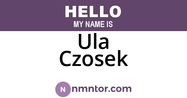 Ula Czosek