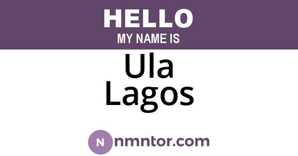 Ula Lagos