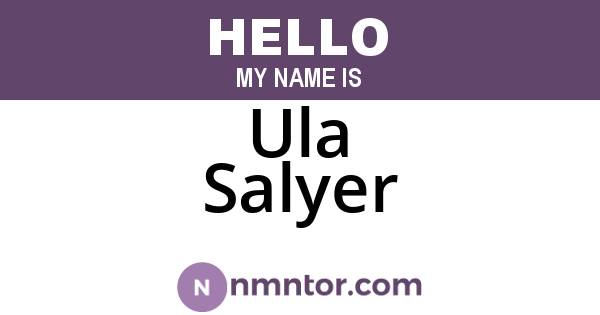 Ula Salyer