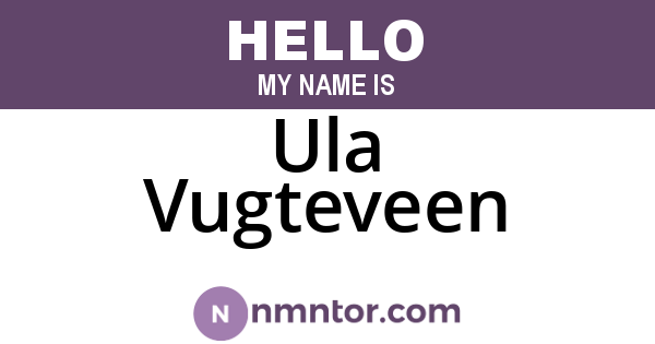 Ula Vugteveen