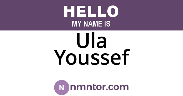 Ula Youssef
