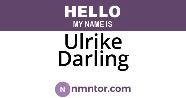 Ulrike Darling
