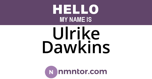 Ulrike Dawkins