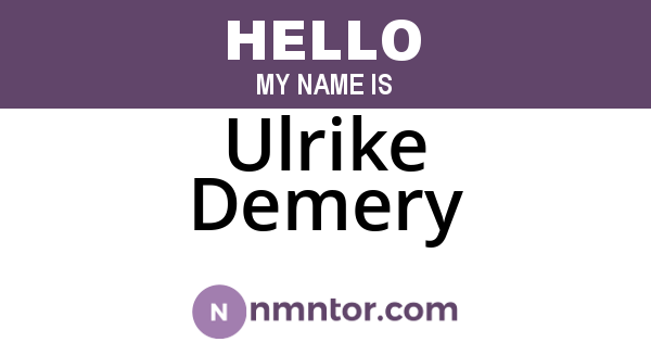 Ulrike Demery