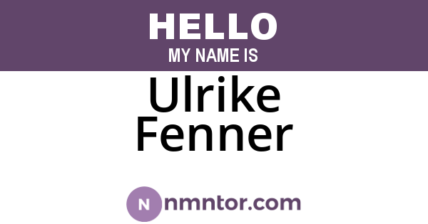 Ulrike Fenner