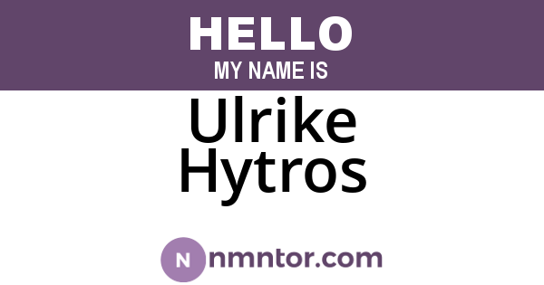 Ulrike Hytros