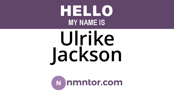 Ulrike Jackson