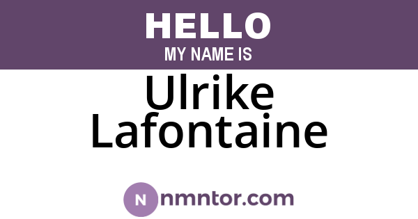Ulrike Lafontaine