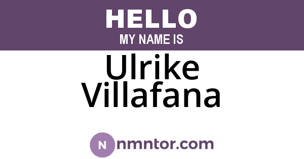 Ulrike Villafana
