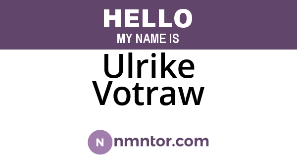 Ulrike Votraw