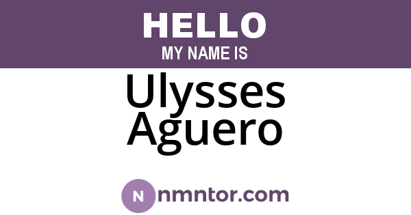 Ulysses Aguero