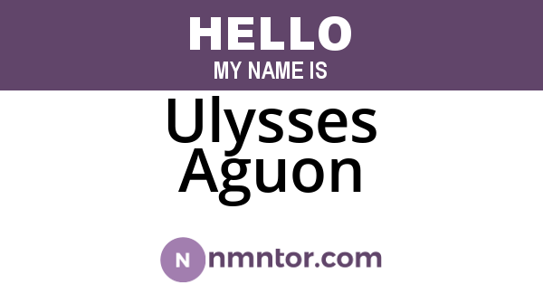 Ulysses Aguon