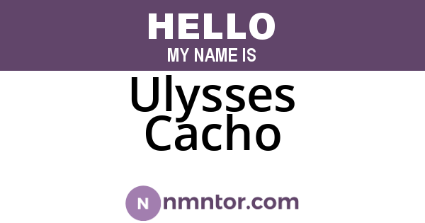 Ulysses Cacho