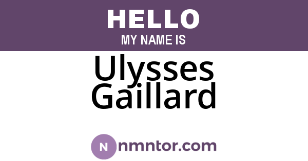 Ulysses Gaillard
