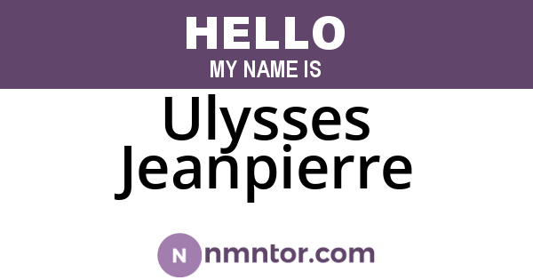 Ulysses Jeanpierre