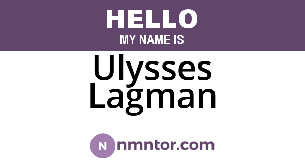 Ulysses Lagman
