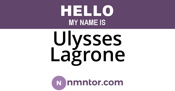 Ulysses Lagrone
