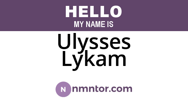 Ulysses Lykam