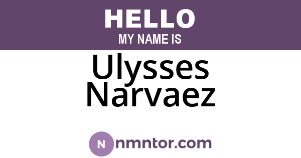 Ulysses Narvaez