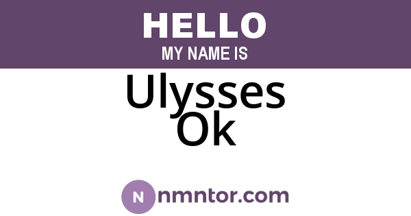 Ulysses Ok