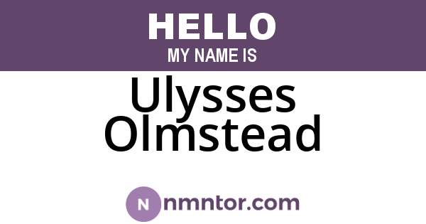 Ulysses Olmstead