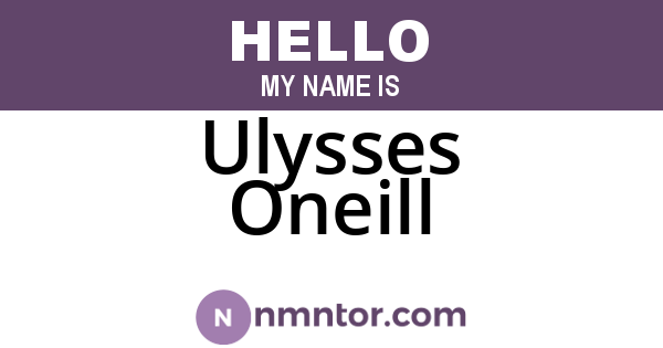 Ulysses Oneill