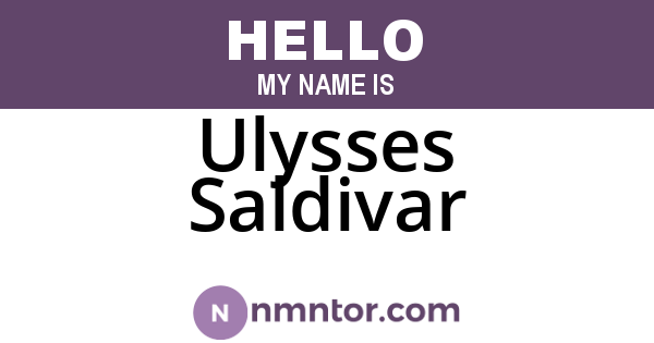 Ulysses Saldivar
