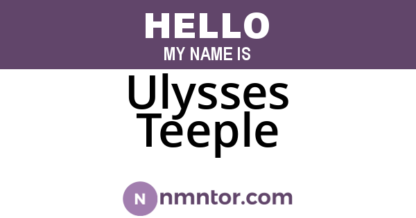 Ulysses Teeple