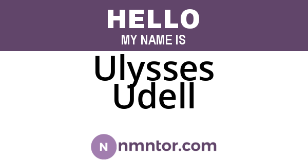 Ulysses Udell