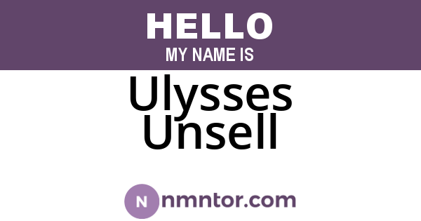 Ulysses Unsell