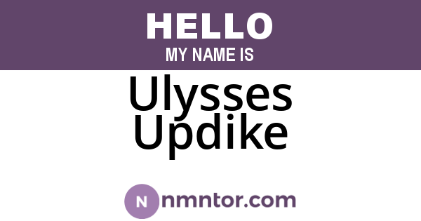 Ulysses Updike