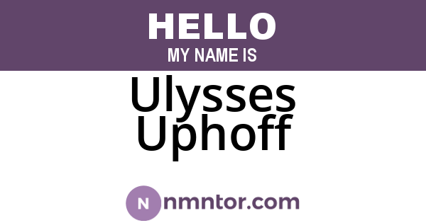 Ulysses Uphoff
