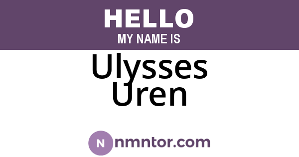 Ulysses Uren