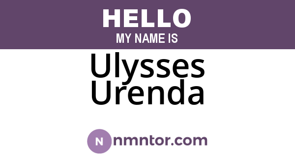 Ulysses Urenda