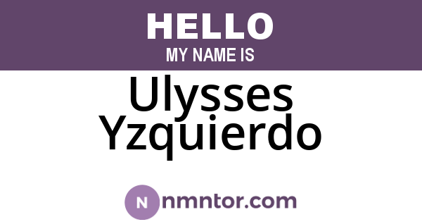 Ulysses Yzquierdo