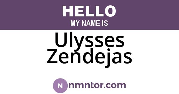 Ulysses Zendejas