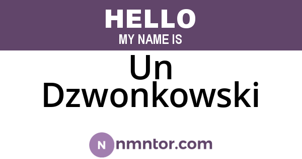 Un Dzwonkowski