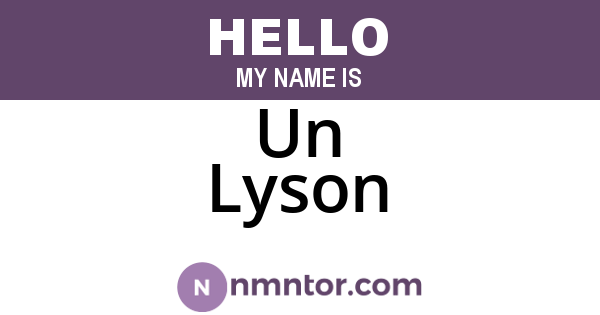 Un Lyson