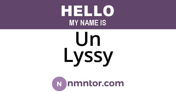 Un Lyssy