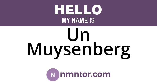 Un Muysenberg