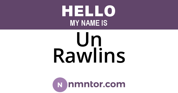 Un Rawlins