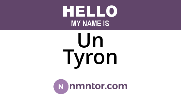 Un Tyron