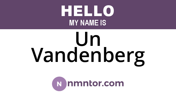 Un Vandenberg